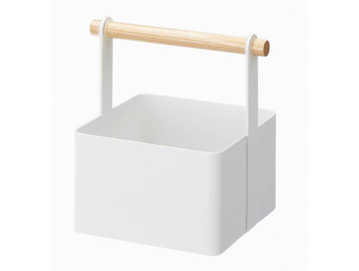 Universalablage, Weiss, Holz, Metall, 13x16x13 cm, Ordnen & Aufbewahren, Zeitungsständer