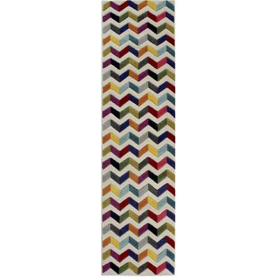 Läufer FLAIR RUGS "Bolero", bunt (multi), B:66cm H:10mm L:230cm, Polypropylen, Teppiche, Läufer, fußbodenheizungsgeeignet, geometrisches Muster, gemustert, Läufer