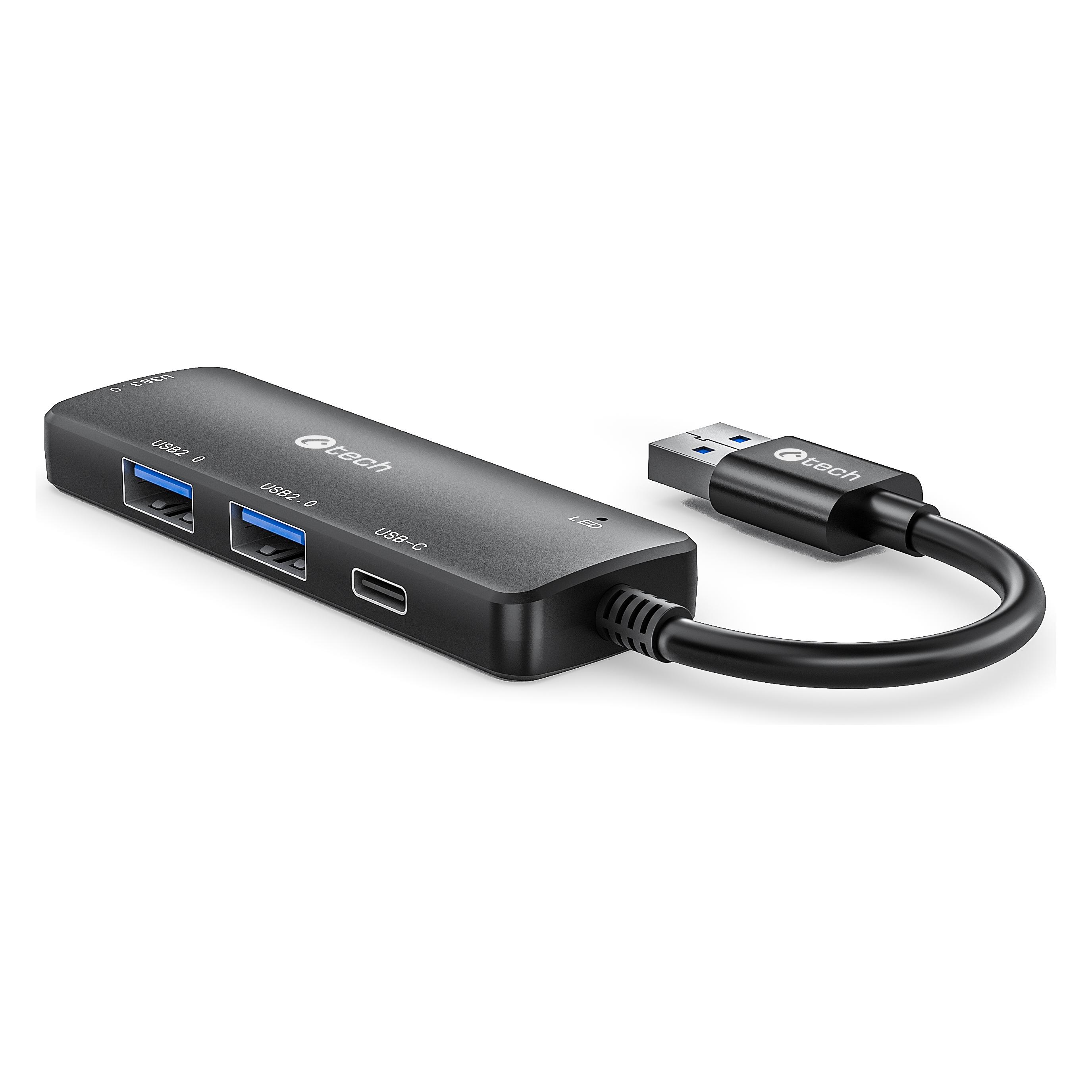 C-Tech HUB USB UHB-U3-AC, 3xUSB-A/1x USB-C/ USB 3.0 (USB-C, 4 Ports) (UHB-U3-AC)