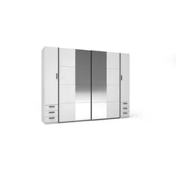 SCHWEBETÜRENSCHRANK AMAREN 269,6/207,6/61,4cm 2-türig mit Spiegel Weiß