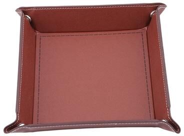 Multisell Products Hub Hexagon Dice Game Storage Tray, Rolling Folding PU Leather Velvet Dice Mat coffee 02