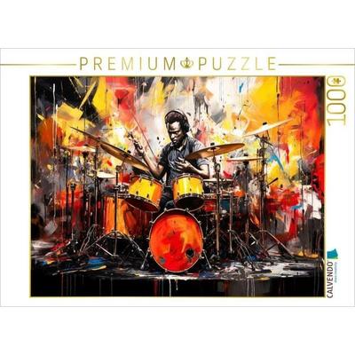 CALVENDO Puzzle Schlagzeug, Musik und kreatives Design beeindruckend vereint | 1000 Teile Lege-Größe 64x48cm Foto-Puzzle für glückliche Stunden