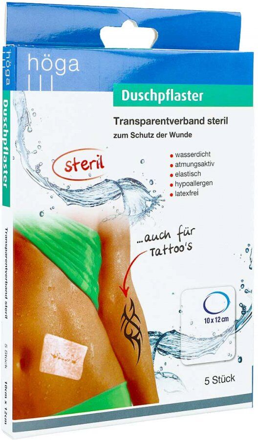 Duschpflaster 10x12 cm Transparentverband steril 5stk