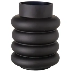 Boltze Vase Ribbo, 20 cm, Ø 15 cm, schwarz