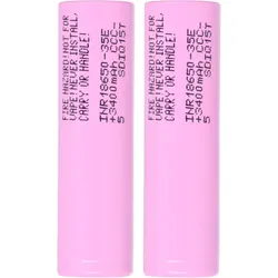 2x Samsung INR18650-35E 18650 Akku 3,6V 3500mAh Flat-Top