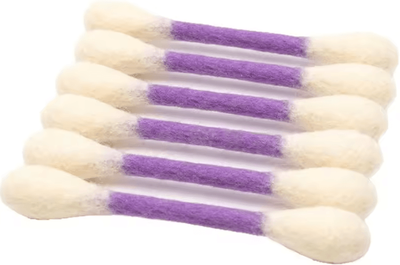 Inspire Curations Giant Cotton Swab Catnip Kicker Toy Durable Dental Chew & Interactive Cat Toy purple 6pcs
