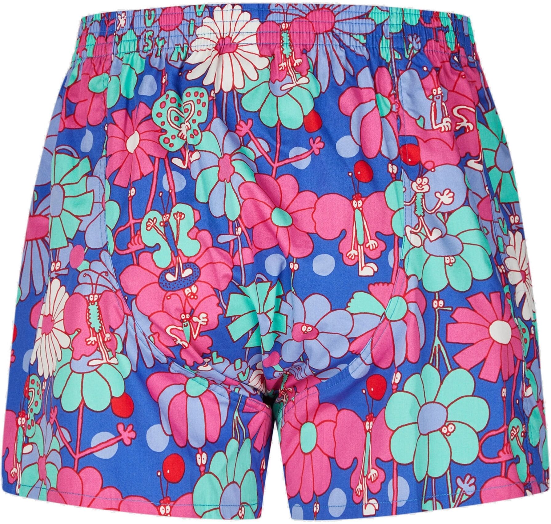 Boxershorts LOUSY LIVIN "Animal", Herren, Gr. L, bunt (blau), 100% Baumwolle, Unterhosen, mit lässigen Allover-Prints