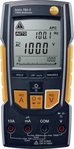 Testo 760-3 Hand-Multimeter digital CAT III 1000 V, CAT IV 600V Anzeige (Counts): 6000