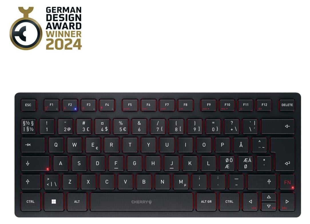Cherry KW 9200 MINI Draadloos en bekabeld toetsenbord, 75%, QWERTY, Zwart