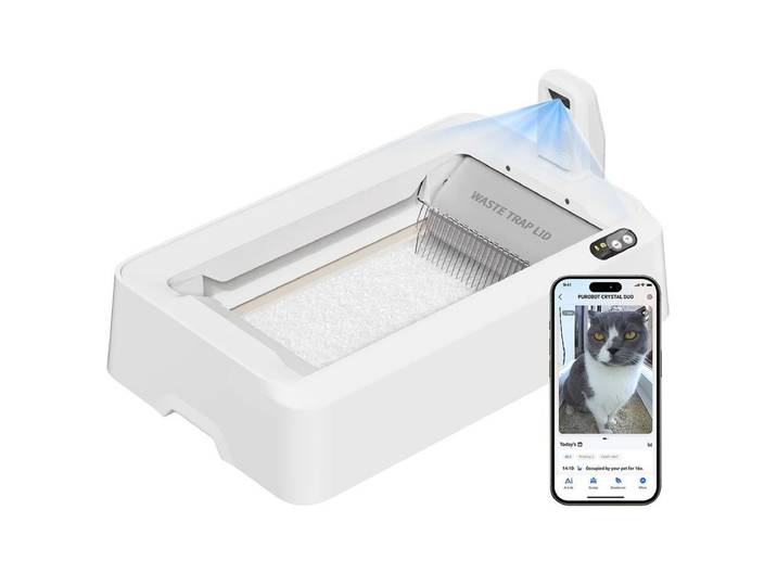 Katzentoilette PETKIT Purobot Crystal Duo, selbstreinigend , weiss (weiß), Tiertoiletten, Katzentoilette