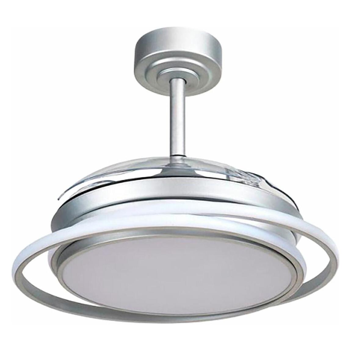 Cristal Record Deckenventilator mit Lampe CristalRecord Silberfarben 35 W (3000 K) (4000 K) (40 dB) (61168597)