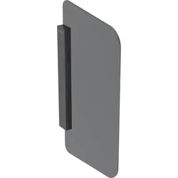 Geberit Urinaltrennwand, Halter: schwarzmatt Glas: anthrazit / satiniert