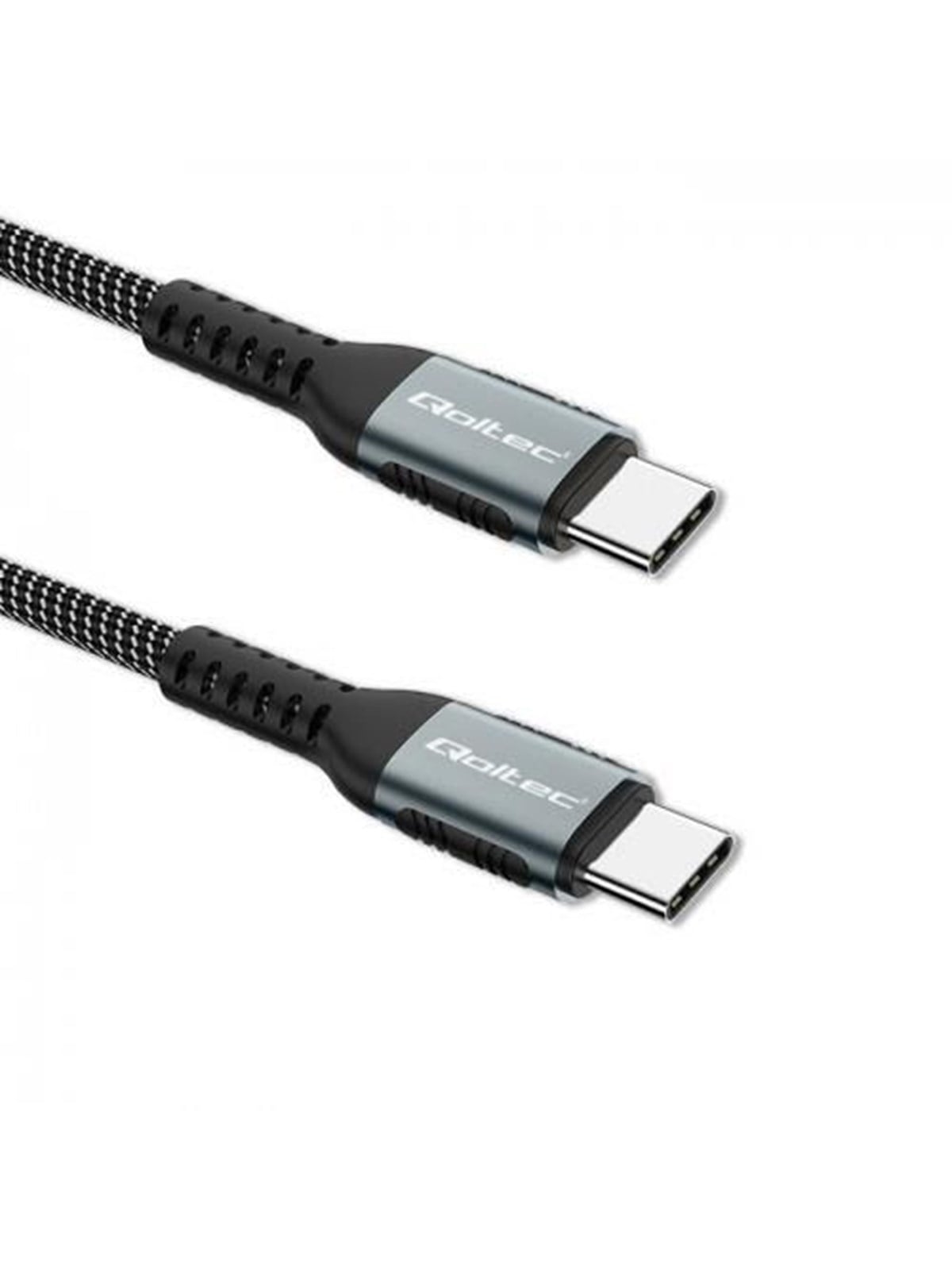Qoltec 52358 USB-C-zu-USB-C-Kabel - 1.5 m - USB 2.0 - 100 W - Schwarz