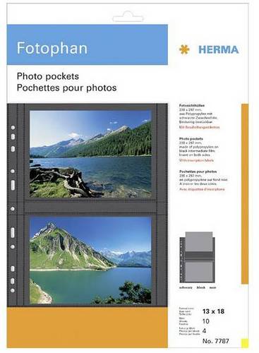 Herma Fotohüllen Schwarz, Transparent 13 x 18cm
