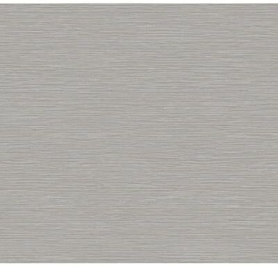 York Wallcoverings Oasis Grey Faux Grasscloth Wallpaper - 324 x 27