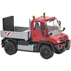 Busch 50937 H0 LKW Modell Mercedes Benz Unimog U430, Schwertransportbegleitung