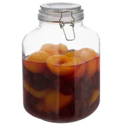 Relaxdays 8 x 3 Liter Einmachglas Silber,Transparent