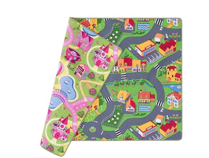 Pergamon Straßenteppich Beidseitig Kinder Spielteppiche für Kinderzimmer und Spielzimmer