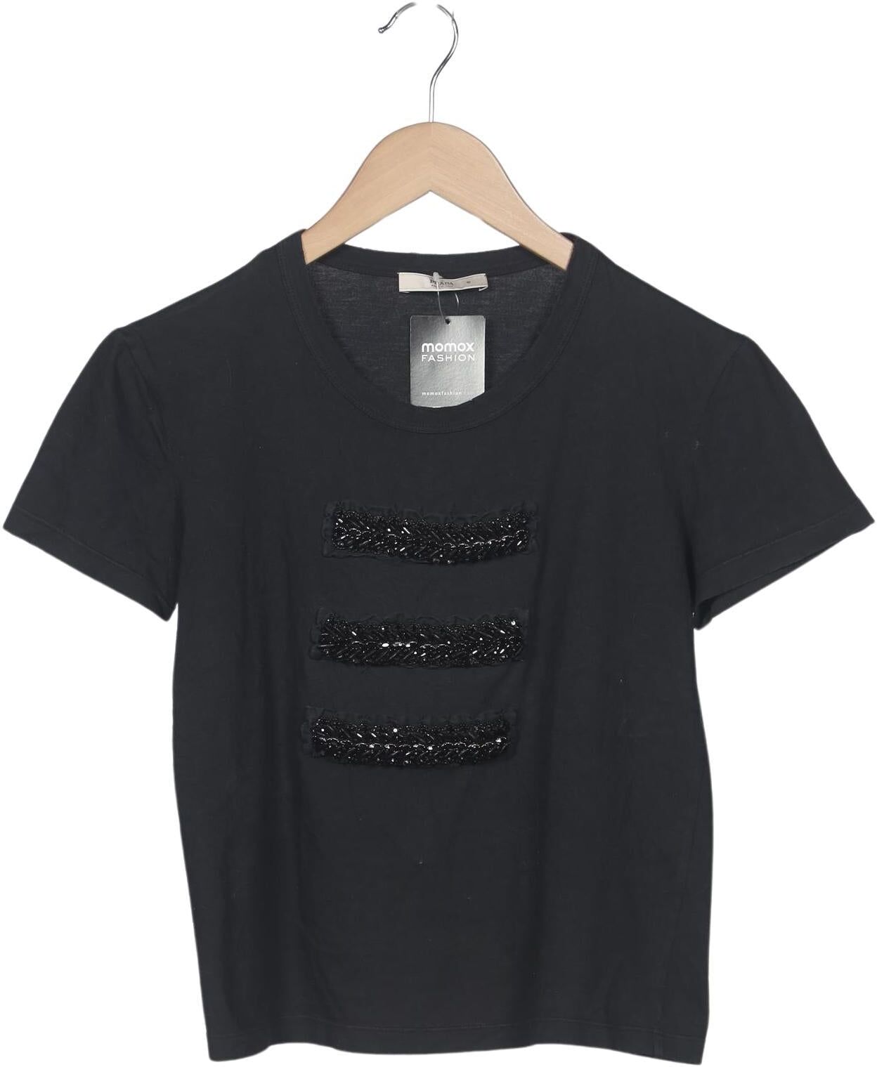 Prada Damen T-Shirt, Schwarz, Gr. M, Baumwolle - Second Hand
