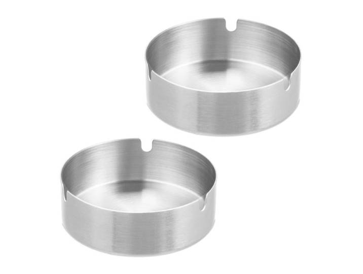 Relaxdays Aschenbecher Edelstahl 4er Set