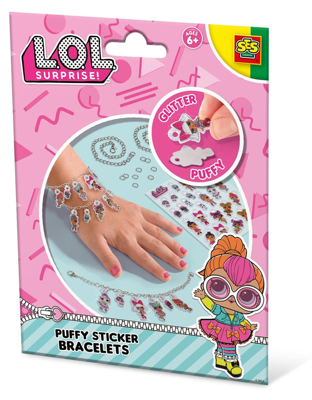 SES Creative L.O.L. 14190 Set om armbanden te maken voor kinderen, Meerdere kleuren