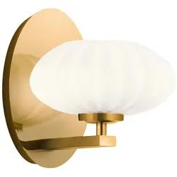 Wandleuchte Badezimmerleuchte LED Wandlampe Gold Stahl Glas Dimmbar IP44