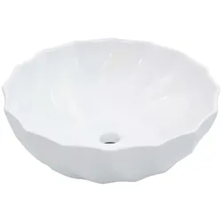 vidaXL Waschbecken 46 x 17 cm Keramik Weiß