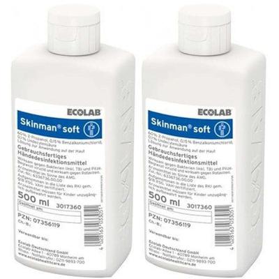 Skinman soft Händedesinfektion Spenderflasche 2x 2x500 ml Lösung