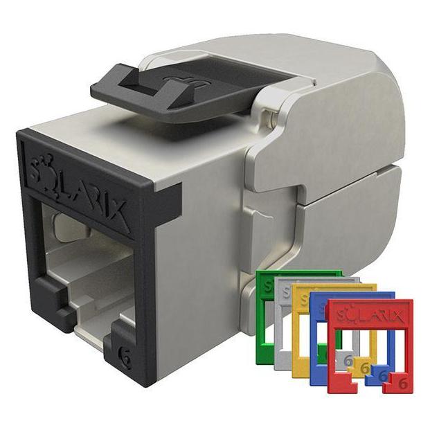 Solarix Samo-wiercący keystone CAT6 STP moduły RAL FIT GROUND LOCK (Keystone Modul) (SXKJ-6-STP-RAL-SA)