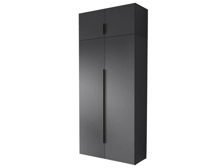 Compleo Kleiderschrank zwei Türen, Aufsatz als Option, Drehtürenschrank STELLS