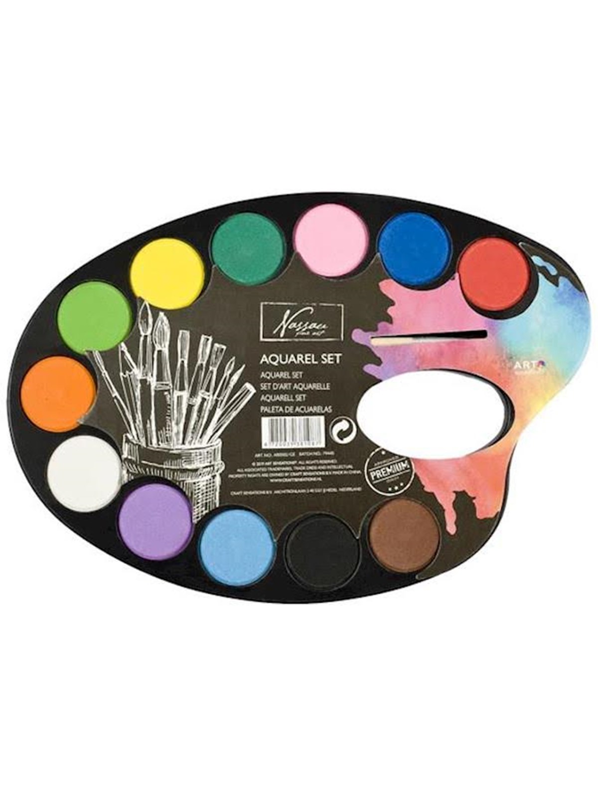 Creative Craft Group Color Barn - palette with 12 colors and pen