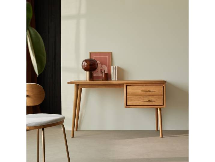 Kinderschreibtisch aus Teak massiv Kort - Natur - Teak