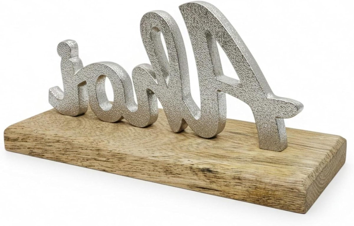 Decoratief Maritiem Schild met Vloerstandaard - Zilver - 17 x 8,5 cm