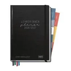 Häfft-Verlag GmbH, Agenda, Häfft Verlag Lehrerkalender Black Edition August 2026 - Juli 2027 schwarz, 1 St. (A5+, 1 Woche / 2 Seiten)