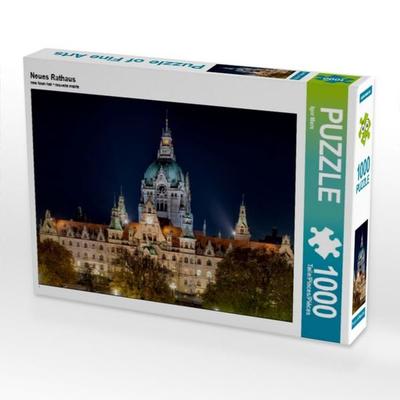 CALVENDO Puzzle Neues Rathaus 1000 Teile Puzzle quer | 1000 Teile Lege-Größe 64 × 48 cm Foto-Puzzle für glückliche Stunden
