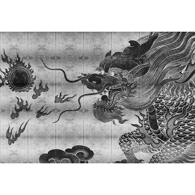 Fototapete LIVING WALLS "Walls by Patel Shenzen", silber (silberfarben), B:4m L:2,7m, Vlies, Tapeten, Vlies, Wand