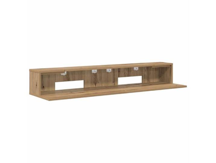 Bureau de studio artisanal - Bois d'ingénierie - Rangement - Intérieur - Chêne - 110x36x19 5 cm