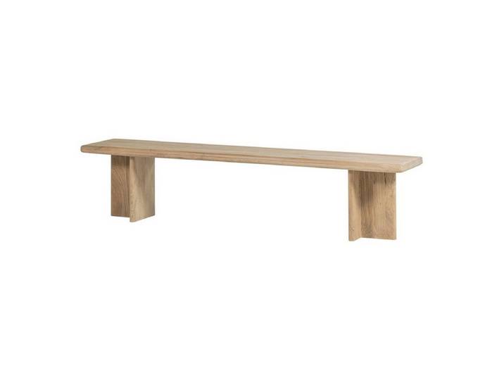 WOOOD Sitzbank Ato - Mangoholz Natur, 180 cm, Sichtbare Maserung, abgerundete Ecken, große Sitzfläche