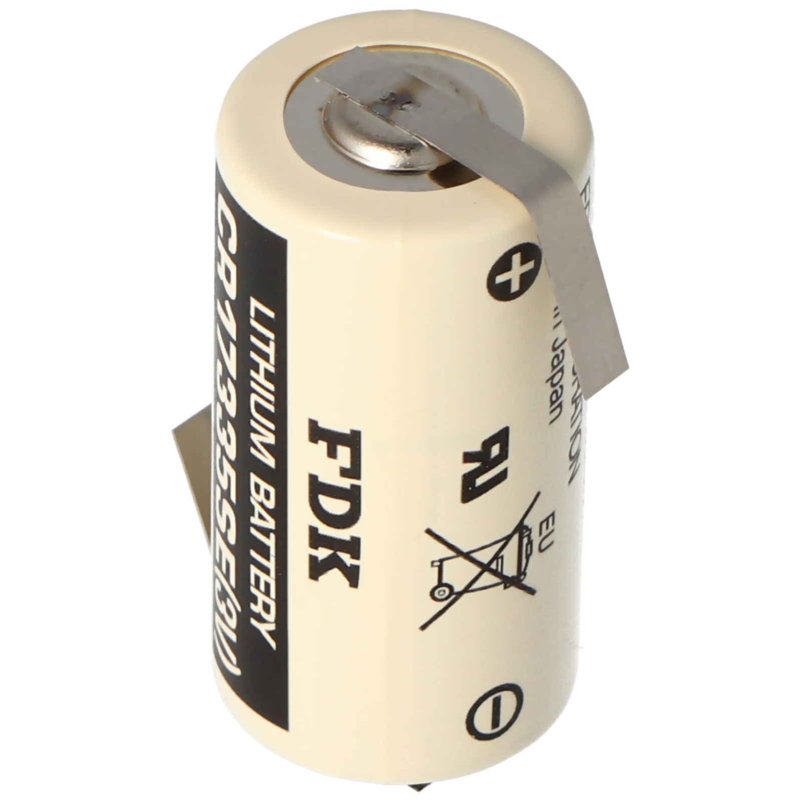 Sanyo lithiumbatterij CR17335 SE type 2/3A met soldeertag