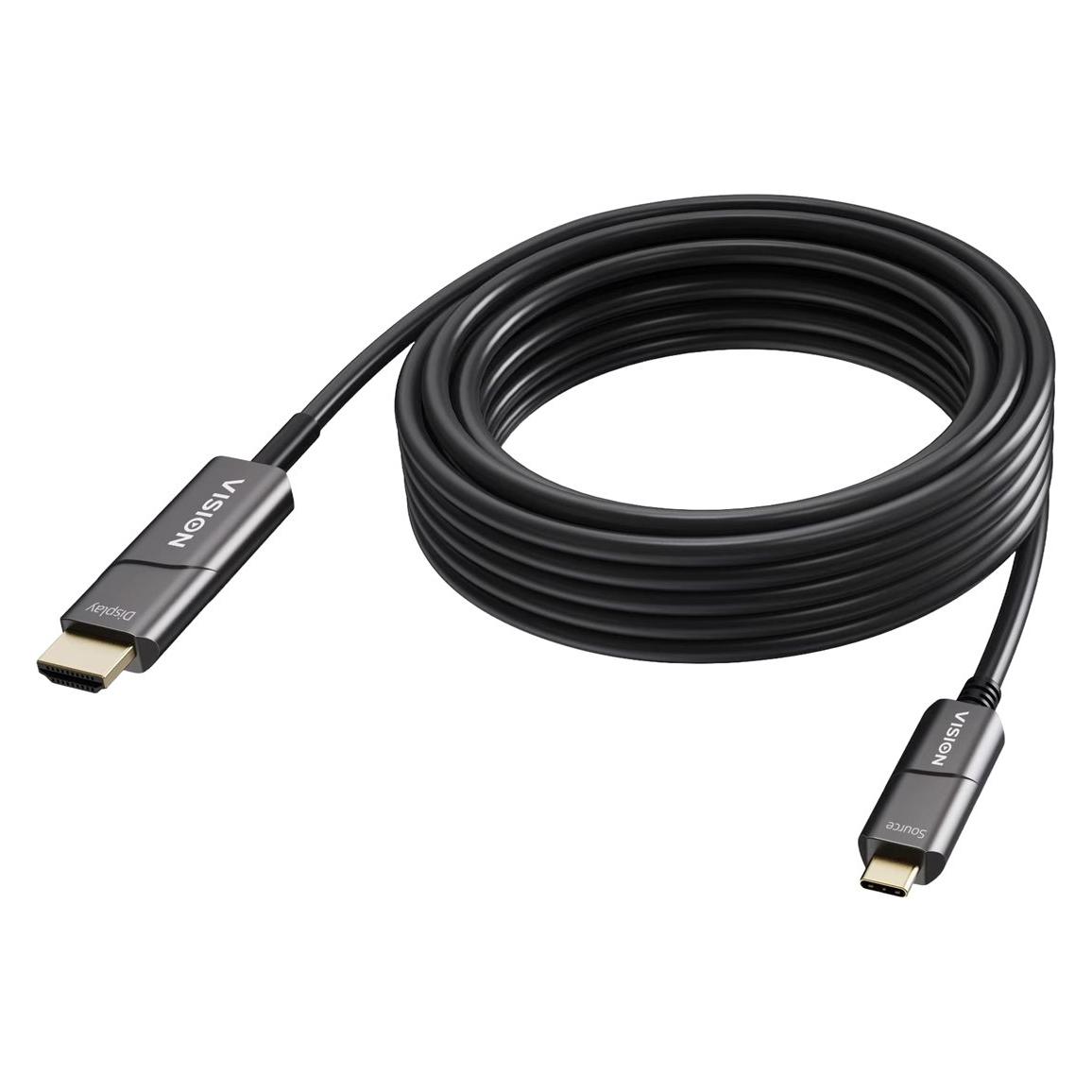 Vision USB-C to HDMI Cable (10 m) (TC 10MUSBCHDMI+/BL)