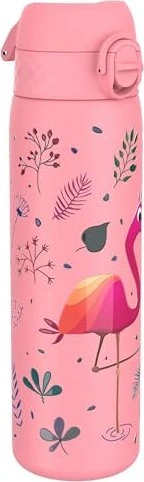 ion8 Auslaufsichere Edelstahlflasche Flamingo 600 ml
