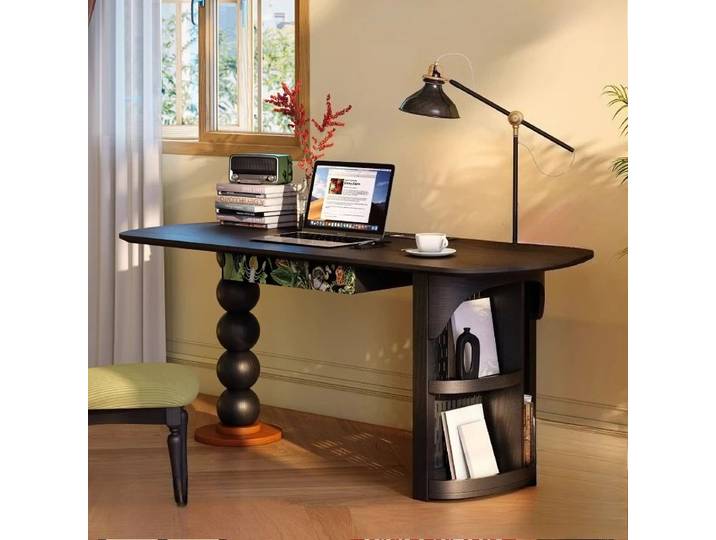Bureau d'ordinateur vintage français amovible, mobilier de bureau et de studio, postes de travail