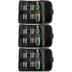 Metabo, Bits, 3 x 7tlg. Bit-Rolltasche (Innensechsrund TX, Schraubschlitz)