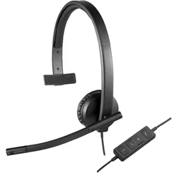Logitech USB Headset Mono H570e (Kabelgebunden, USB-A, Microsoft Teams), Office Headset, Schwarz