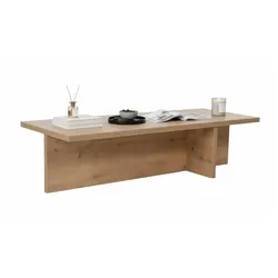 Dmora Marmorito – Couchtisch, 120x45x30h cm, Eiche Braun, Rechteckig