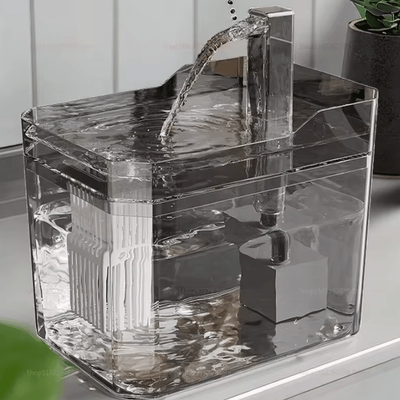Inspire Curations FlowFresh 1.5L Automatic Pet Water Fountain grey 1.5l