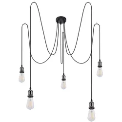 Globo Lighting - OLIVER - Hängeleuchte Metall schwarz, 5x E27