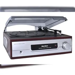 Kärcher Karcher Plattenspieler mit eingebauten Lautsprechern, Vinyl Schallplattenspieler, Nostalgie Retro Turntable, KA 8050