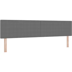 vidaXL LED Kopfteil mit LED-Lichtleisten Hellgrau 200 cm Polyester