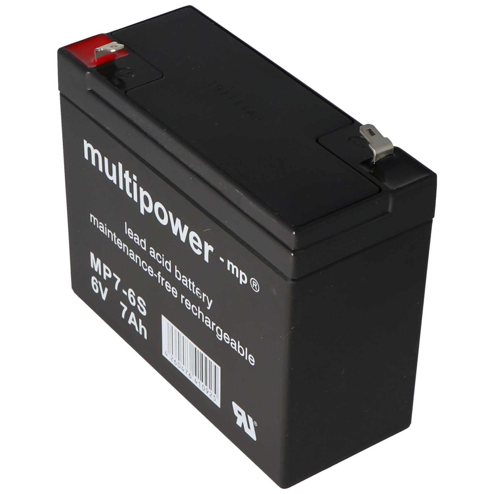 Multipower MP7-6S WP7-6S loodzuur accu, 6 volt, 7 Ah